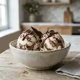 Glace crémeuse mascarpone et marbré chocolat