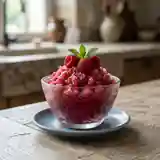Granité rafraîchissant à la framboise maison
