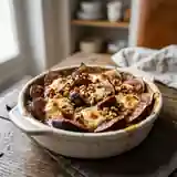 Gratin de figues au miel et fromage frais