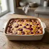 Gratin fondant aux cerises fraîches