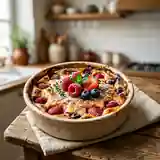Gratin fondant aux fruits rouges frais