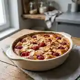 Gratin fondant de framboises à la crème d'amandes