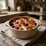 Gratin gourmand de pommes aux fruits rouges