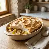 Gratin léger d'ananas et bananes meringué gourmand