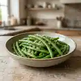 Haricots verts croquants à la moutarde fine