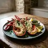 Homard breton rôti au four au beurre salé des frères Jaguin, recette traditionnelle de Lannion