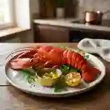 Homard poché, chair ferme