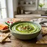 Houmous au basilic frais et pois chiches : recette facile et savoureuse