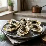 Huîtres chaudes aux haricots blancs et caviar : recette raffinée et gourmande