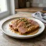 Jambon tendre en sauce onctueuse au rhum