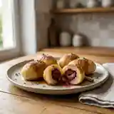 Knödels farcis aux prunes : quenelles moelleuses aux quetsches sucrées