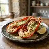 Langouste grillée à la sauce crémeuse onctueuse