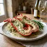 Langouste nacrée au vin blanc et herbes fraîches