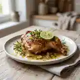 Lapin rôti au citron vert et romarin