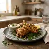 Lapin frit croustillant aux herbes fraîches
