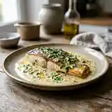 Loup de mer délicatement parfumé au pastis