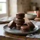 Macarons au cœur ganache noir