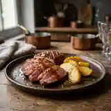 Magret de canard aux pommes flambé au calvados : recette normande savoureuse