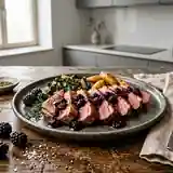 Magret de Canard Rôti à la Crème de Mûre Gourmande