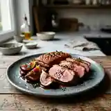 Magret de canard rôti aux figues fraîches caramélisées
