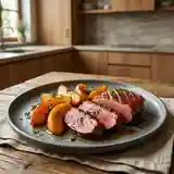 Magret de Canard Rôti aux Pommes Caramélisées