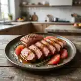 Magrets de canard rôtis au jus de pamplemousse frais