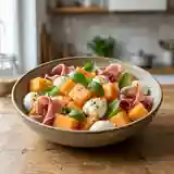 Melon Parfumé, Mozzarella et Parme Fondant