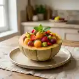 Melon Surprise aux Fruits Frais de Saison : Dessert Rafraîchissant et Coloré