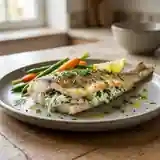 Merlan farci au fromage blanc et herbes fraîches