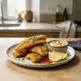 Merlans frits croustillants à la sauce piquante maison