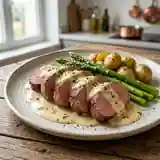 Mignon de veau fondant à la crème onctueuse de gruyère