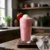 Milk-Shake Fraise Givré et Crémeux