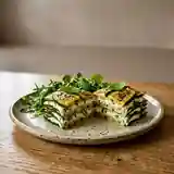 Mille-feuilles de courgettes fondantes au fromage frais et herbes