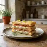 Mille-feuilles gourmand au saumon fumé et fromage frais