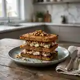 Millefeuille gourmand de pain d'épices au roquefort