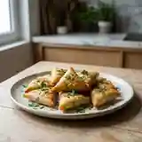 Mini samossas croustillants au chèvre frais et herbes