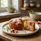 Moelleux à la rhubarbe fondant et gourmand