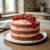 Moelleux étagé à la chantilly de groseilles