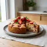 Moelleux vanillé aux éclats de fraises