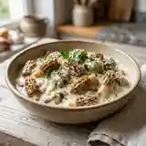 Morilles à la béchamel et à la crème : recette gourmande et facile