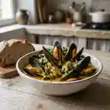 Moules au curry crémeuses : recette facile et savoureuse