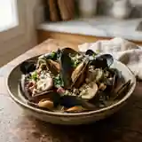 Moules aux champignons et jambon fumé : recette savoureuse et gourmande