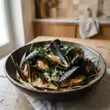Moules fraîches cuites sous le foin : recette traditionnelle savoureuse