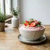 Mousse aux fraises nuageuse