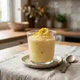 Mousse légère à la banane et à l'orange, dessert frais et fruité