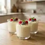 Mousse légère au chocolat blanc et fromage blanc, dessert gourmand et frais