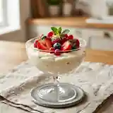 Mousse légère au mascarpone et fruits rouges frais