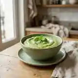 Mousse légère de brocoli au basilic frais