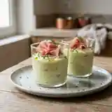 Mousse légère de poireaux au jambon de Parme