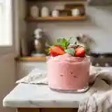 Mousse légère et onctueuse à la fraise fraîche